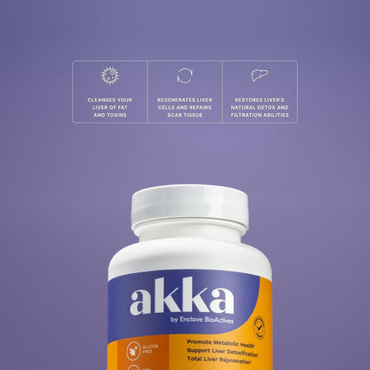 AKKA Akkermansia Probiotic, Liver Cleanse, Detox & Repair, Non-GMO 60 Caps